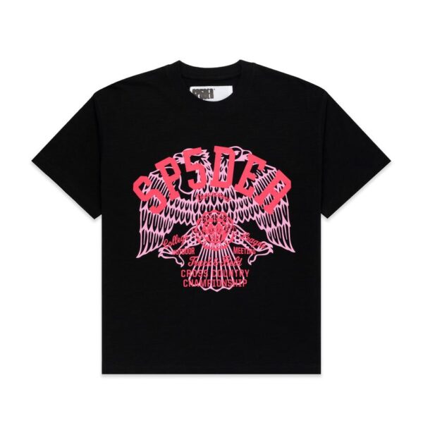 Black Cross Country Slub TEE