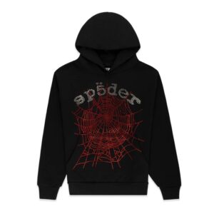 Black Rhinestone Sp5der Hoodie