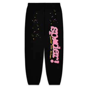 Black Sp5der Sweatpant