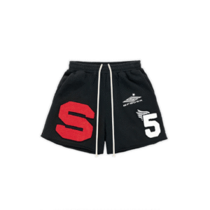Sp5der Black Cut Sweat Short