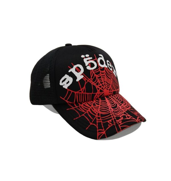 Sp5der Black OG Web Trucker Hat