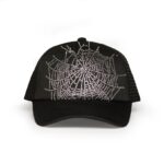 Sp5der Black Web Rhinestone Trucker Hat