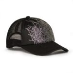 Sp5der Black Web Rhinestone Trucker Hat