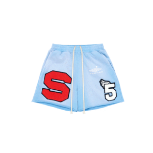 Sp5der Blue Cut Sweat Short