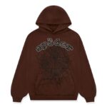 Sp5der Brown OG Web Hoodie
