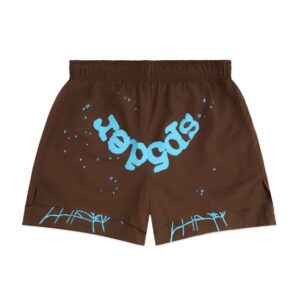 Sp5der Brown Web Double Layer Short