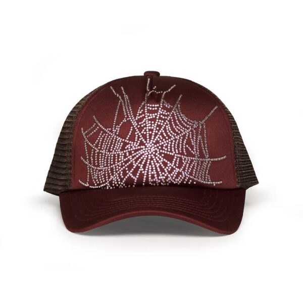 Sp5der Brown Web Trucker Hat