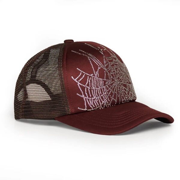 Sp5der Brown Web Trucker Hat