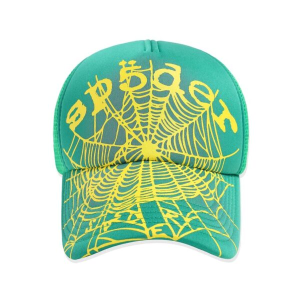 Sp5der Green Web Trucker Hat