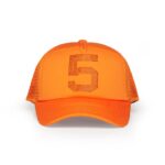 Sp5der Orange Rhinestone 5 Trucker Hat