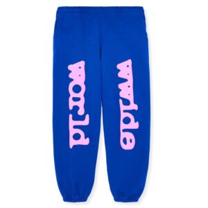 Sp5der Pink Blue Beluga Sweatpants