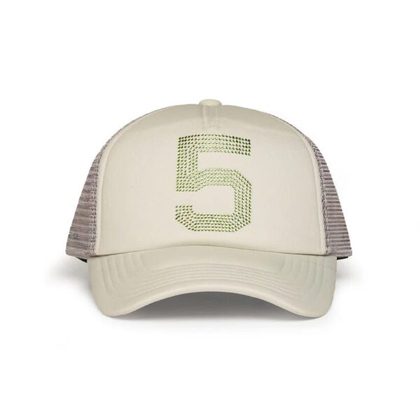 Sp5der Slate Grey Rhinestone 5 Trucker Hat