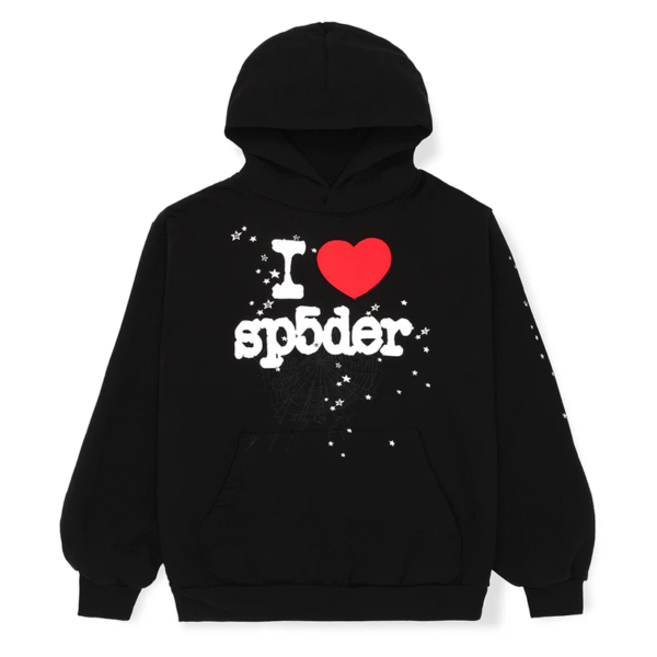 Sp5der i Heart Black Hoodie