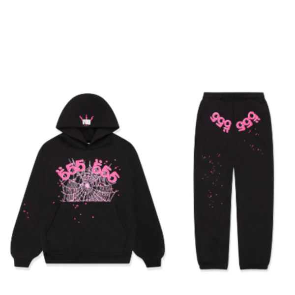 Sp5der Black Angel Number Tracksuit