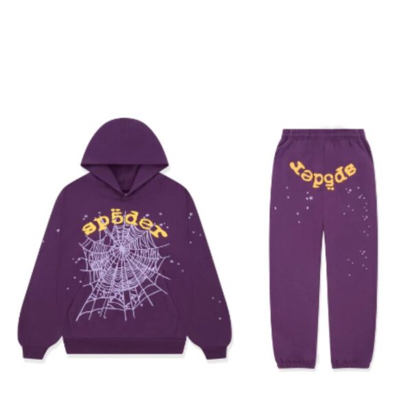 Sp5der Purple Star Web V2 Tracksuit