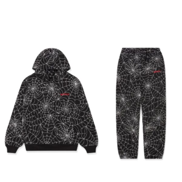 Sp5der Black AOP Tracksuit