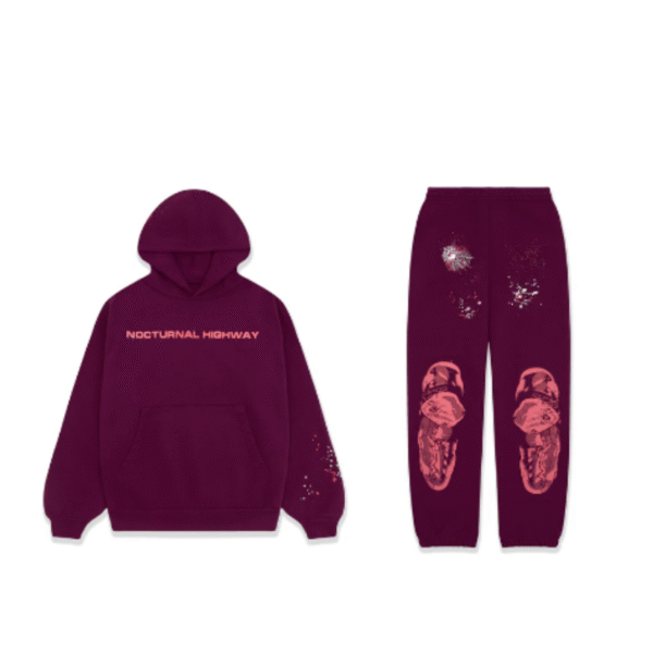 Sp5der Burgundy Highway Tracksuit