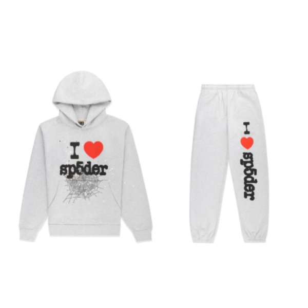 Sp5der Heather Grey Souvenir Tracksuit