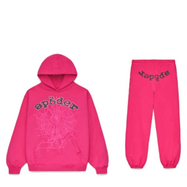 Sp5der Pink Web V2 Tracksuit