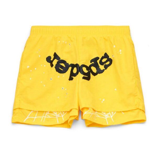 Sp5der Yellow Web Double Layer Short